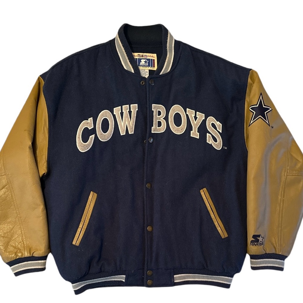 Vintage 1995 STARTER NFL Dallas Cowboys Lettermen’s Football Jacket SZ XL